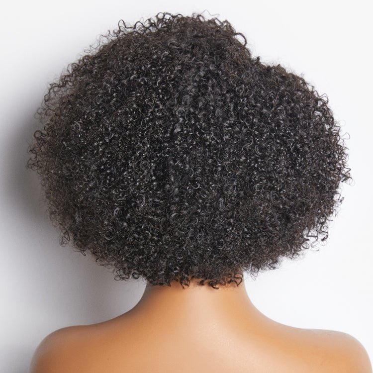 Natural Style Kinky Curly Wig 12 Inch with Baby Hair