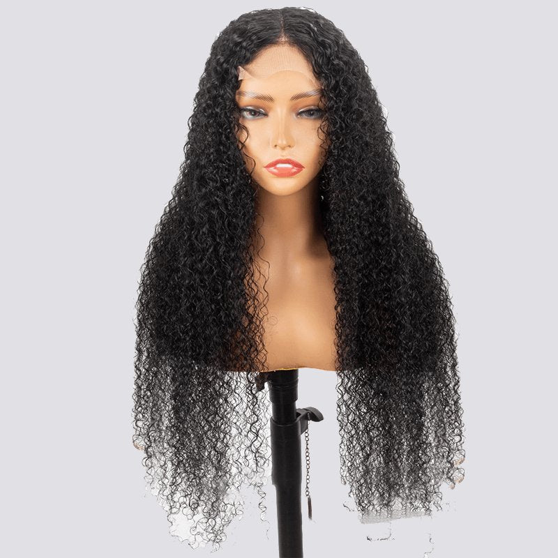 Jerry Curly Wig with 4x4 Lace Closure – Natural Look, Easy Wear
