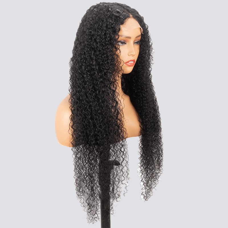 Jerry Curly Wig with 4x4 Lace Closure – Natural Look, Easy Wear