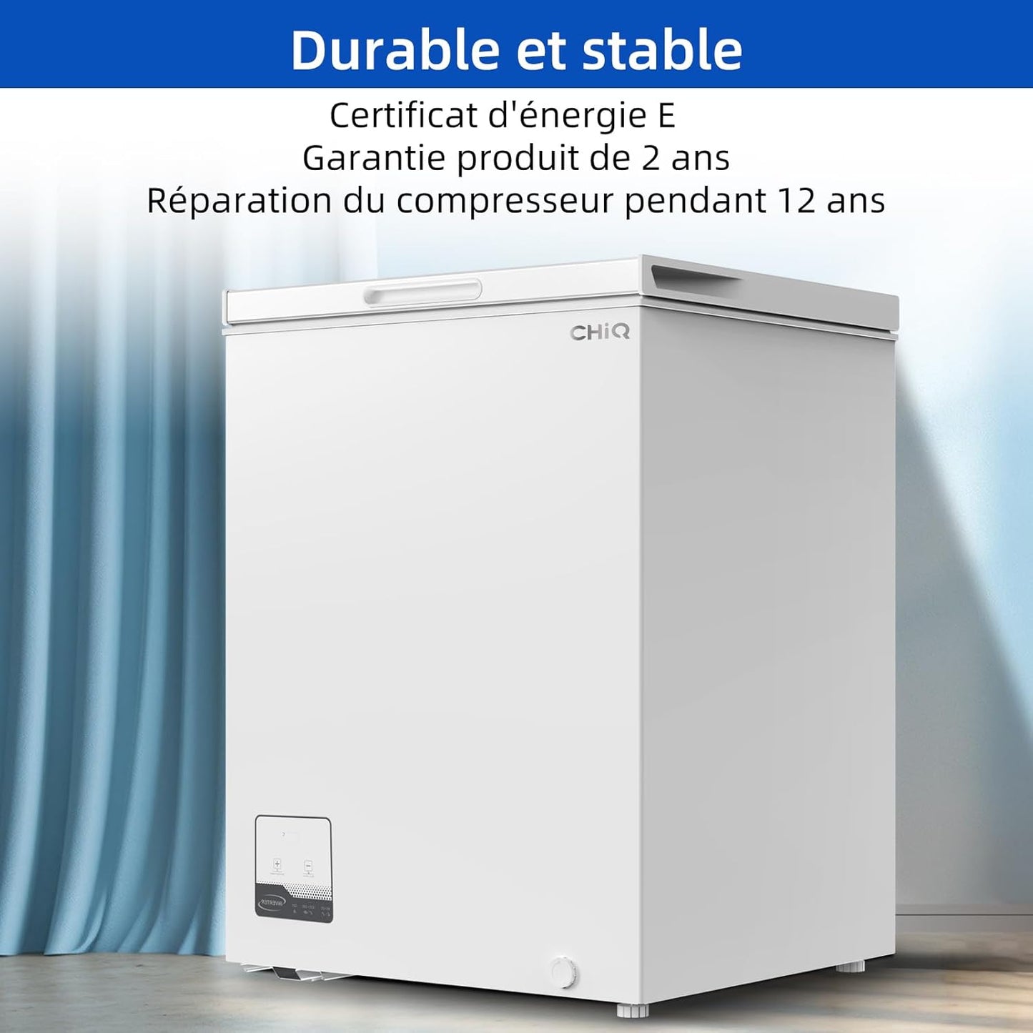 Congélateur vertical 99 L 54,5 x 47,6 x 83,5 cm Design compact Congélation 4 étoiles Contrôle constant de la température