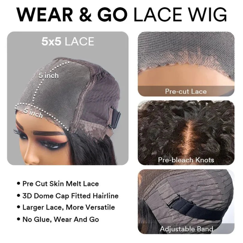 Soft Water Wave Bob Wig Stylish and Short Cut Design