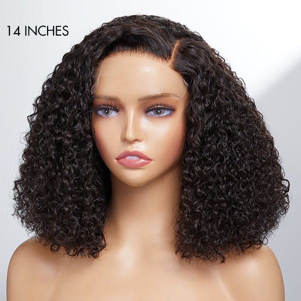 Natural Look Kinky Curly Wig 5x5 Human Hair Closure