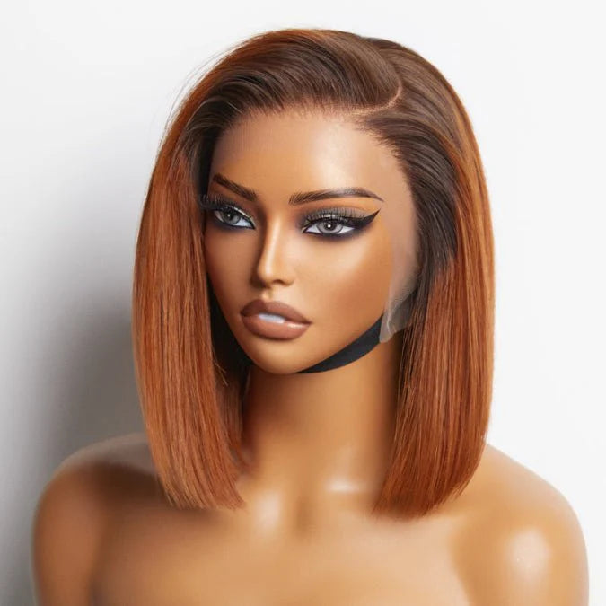Ginger Ombre Straight Bob Wig Perfect for Summer
