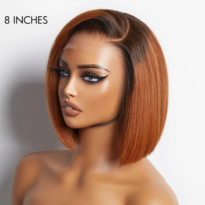 Ginger Ombre Straight Bob Wig Perfect for Summer