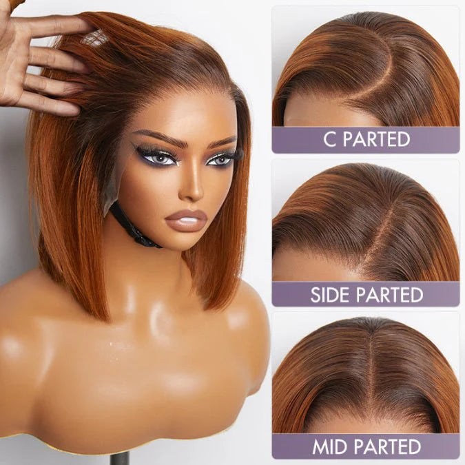 Ginger Ombre Straight Bob Wig Perfect for Summer