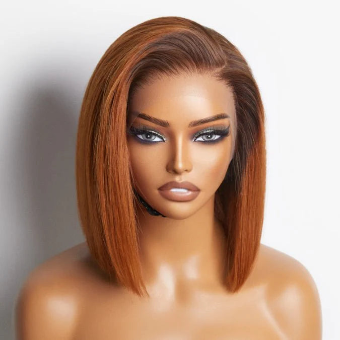 Ginger Ombre Straight Bob Wig Perfect for Summer