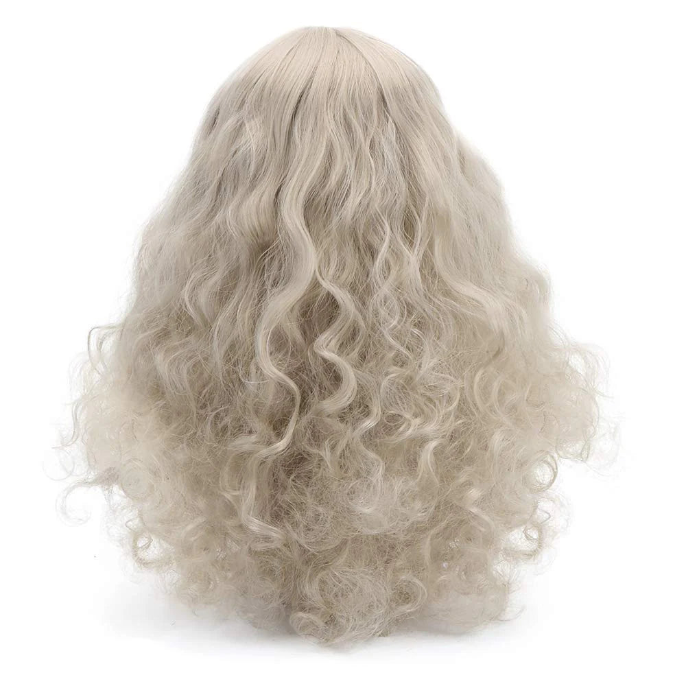 Long curly blonde wig female synthetic wig
