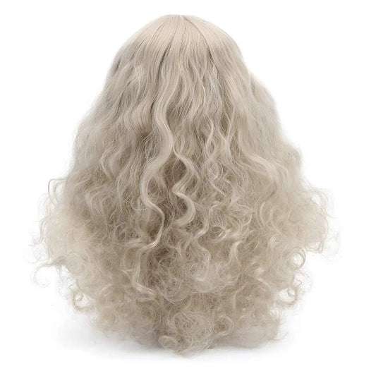 Long curly blonde wig female synthetic wig