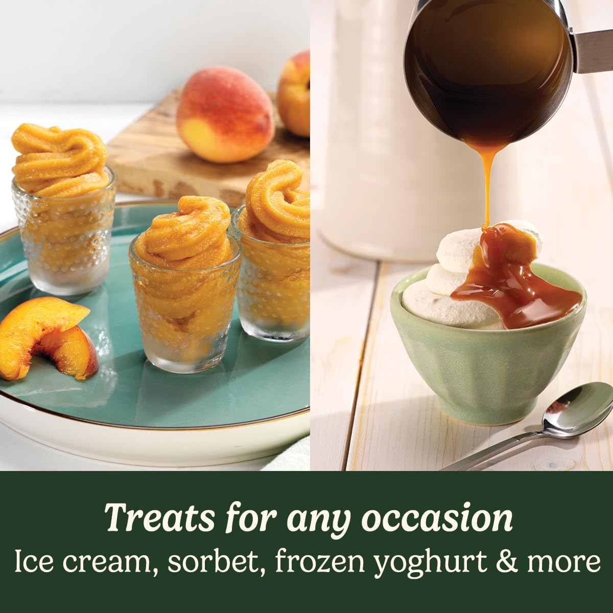 Sorbetière Cuisinart | Sorbetière, yaourt glacé, gelato, sorbet, sans produits laitiers | Distributeur de remplissage | Facile à utiliser | 1,42 L pour 6 portions | Prêt en 20 minutes | ICE48U