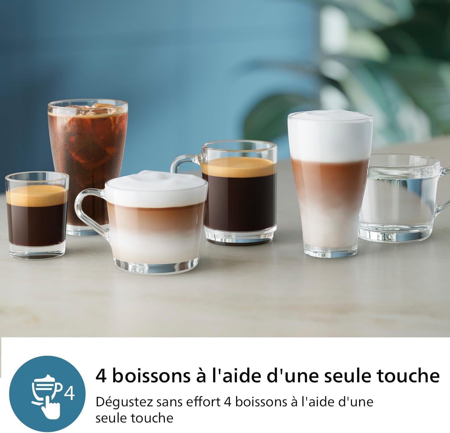 Philips Série 2200 Machine Expresso Automatique - 2 Boissons, Mousseur à Lait Classique, Écran Tactile, Broyeur Céramique, Aroma Seal, Noir Mat (EP2220/10)