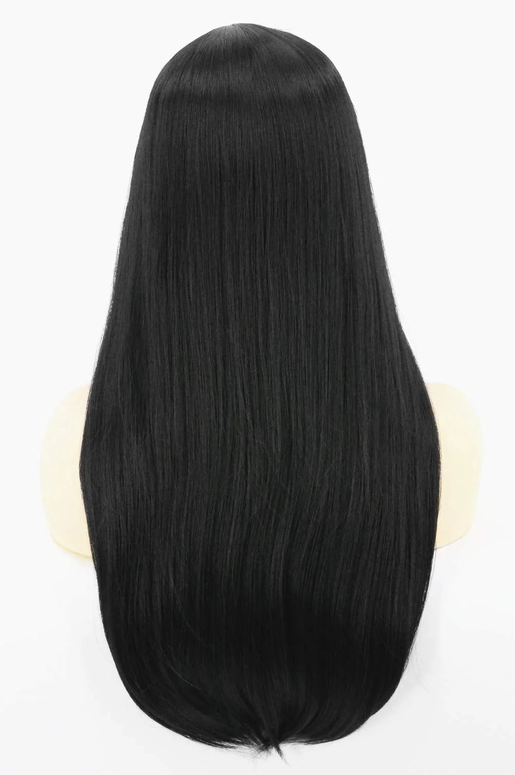 Female wig Black long straight 28 -inch wig Synthetic hair fashion