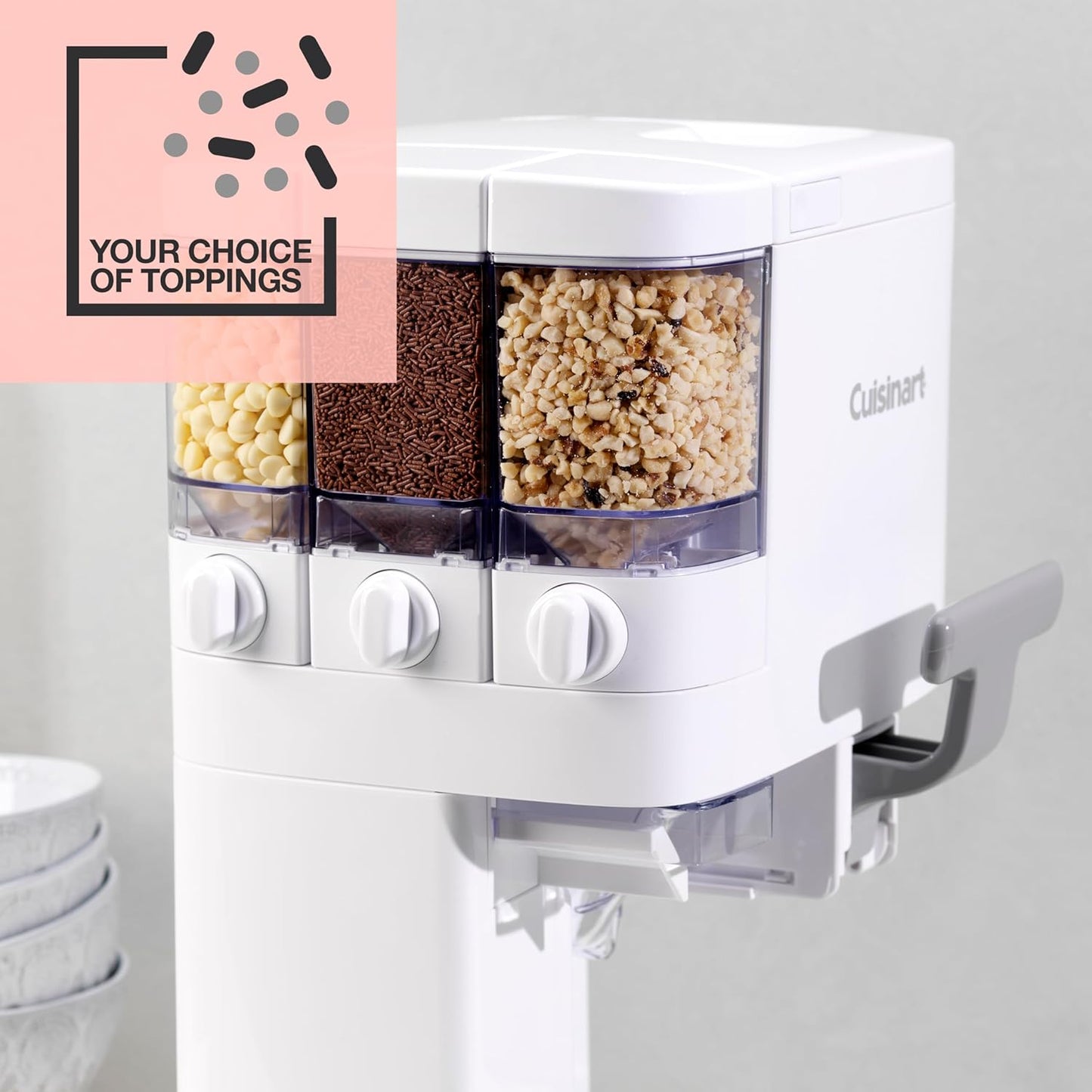 Sorbetière Cuisinart | Sorbetière, yaourt glacé, gelato, sorbet, sans produits laitiers | Distributeur de remplissage | Facile à utiliser | 1,42 L pour 6 portions | Prêt en 20 minutes | ICE48U