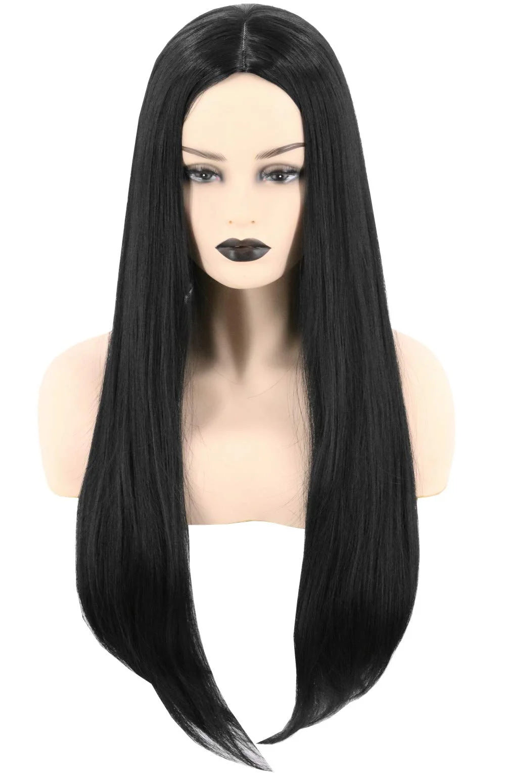 Female wig Black long straight 28 -inch wig Synthetic hair fashion