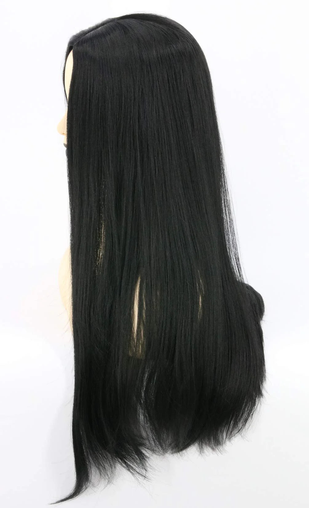 Female wig Black long straight 28 -inch wig Synthetic hair fashion