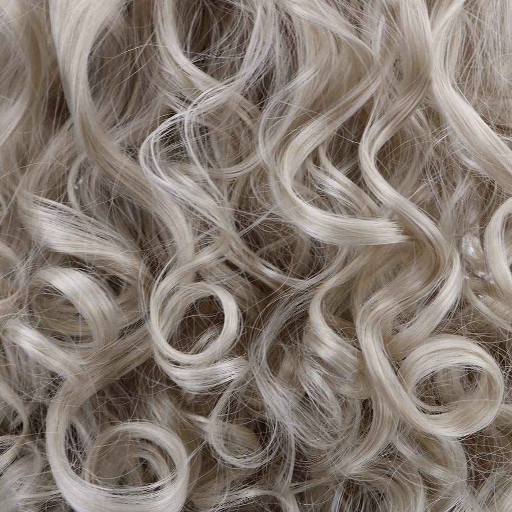 Long curly blonde wig female synthetic wig