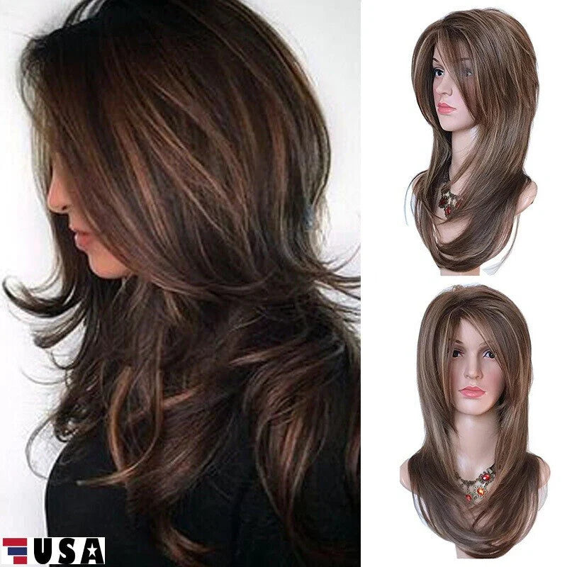 Long hair shawl straight hair synthetic hair beautiful